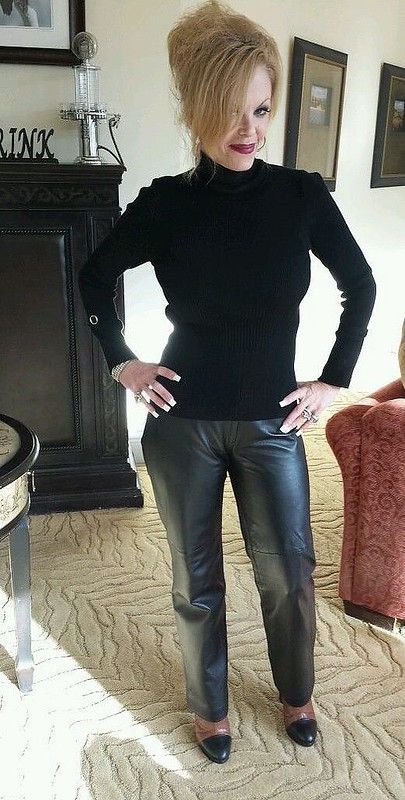 ashley feinauer recommends older women in leather pants pic