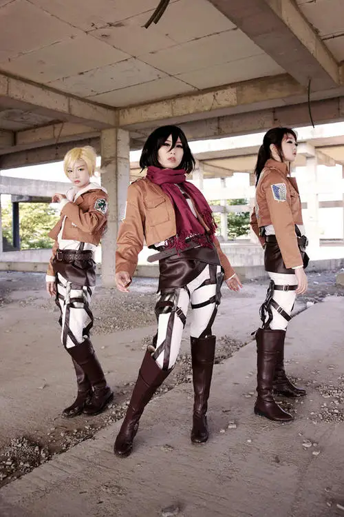 anja fourie share mikasa cosplay outfit photos