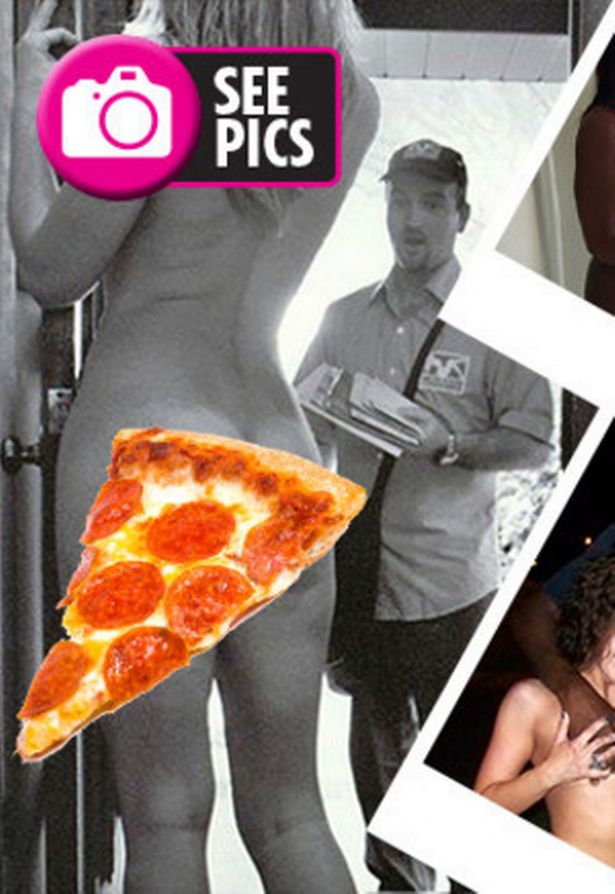 boy laki recommends girl ordering pizza naked prank pic