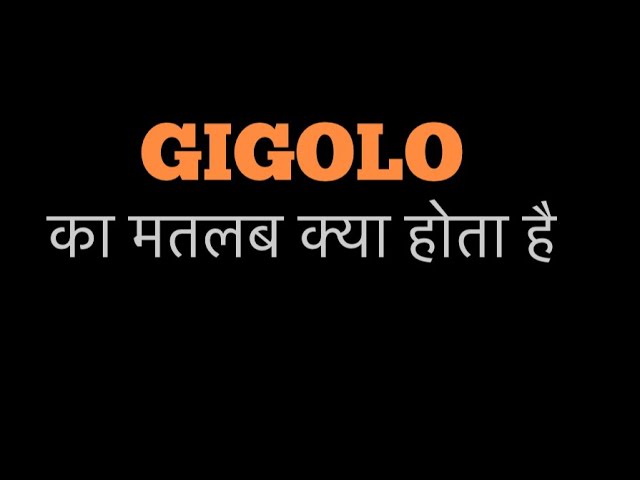 gigolo meaning in hindi