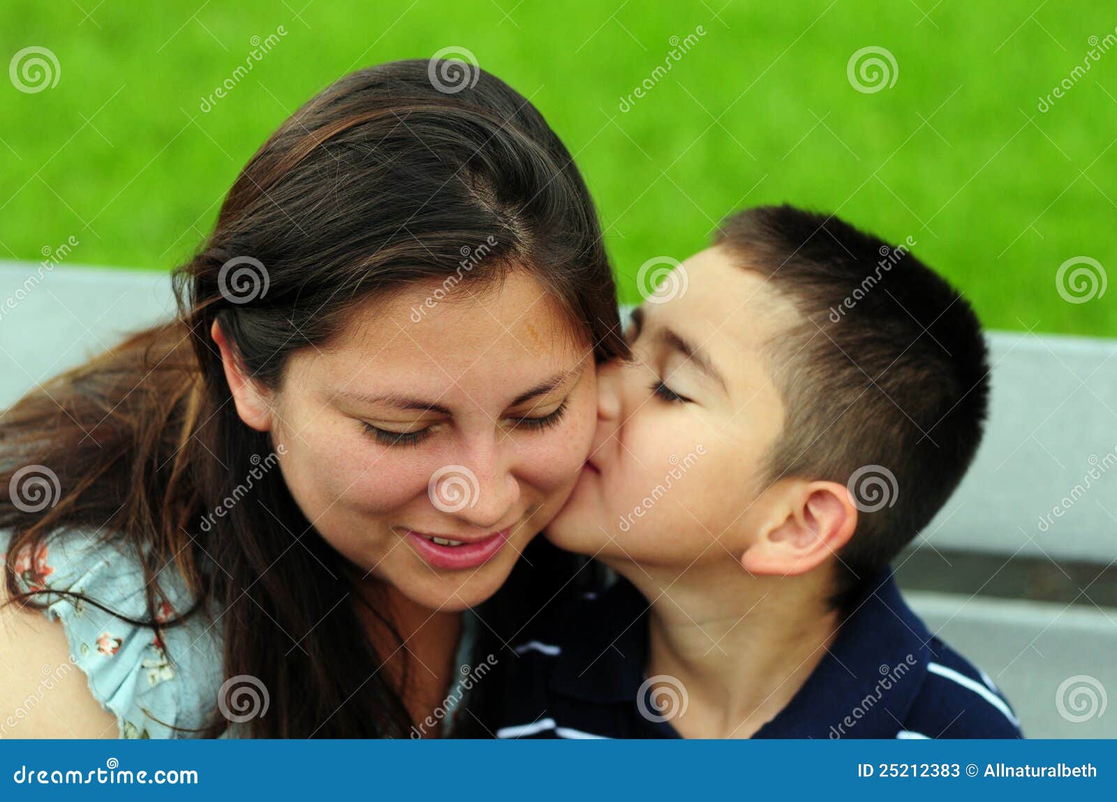 Best of Real mom son kissing