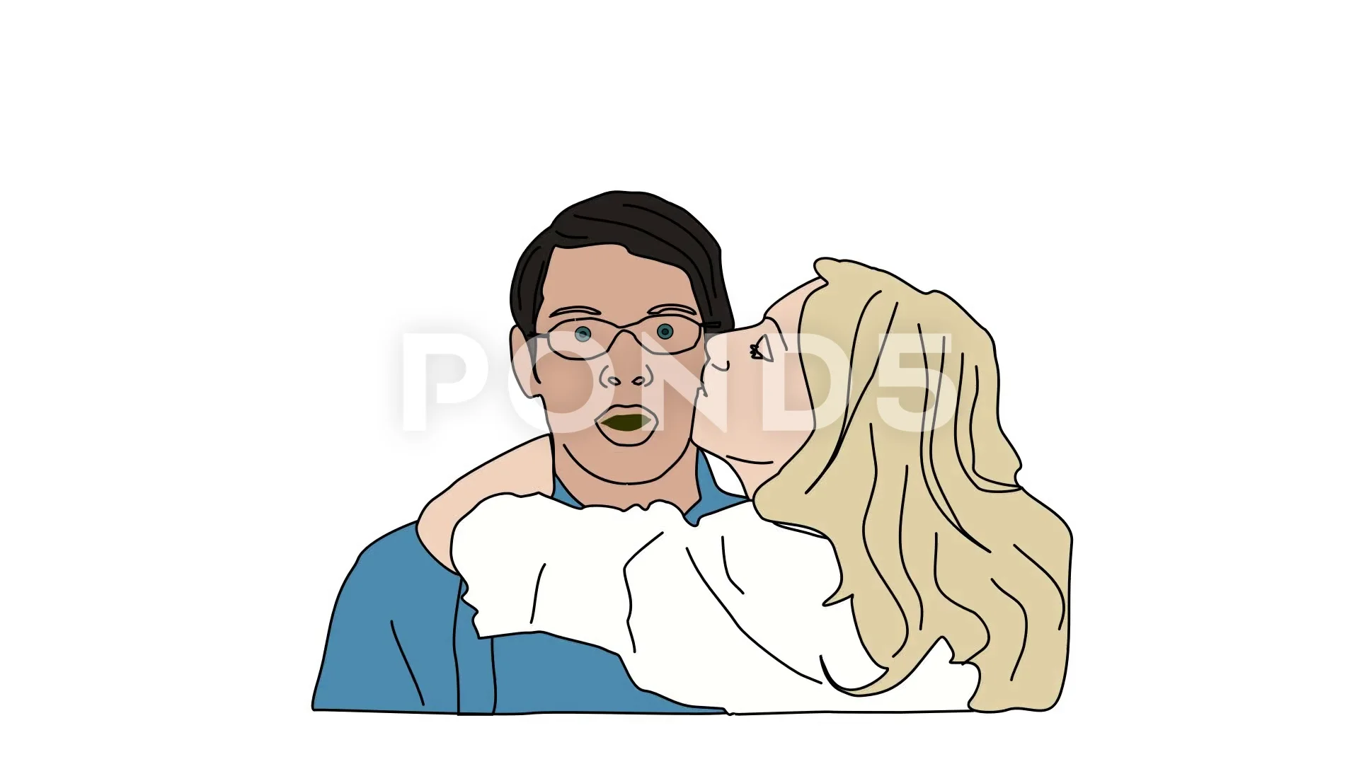 woman kiss a boy