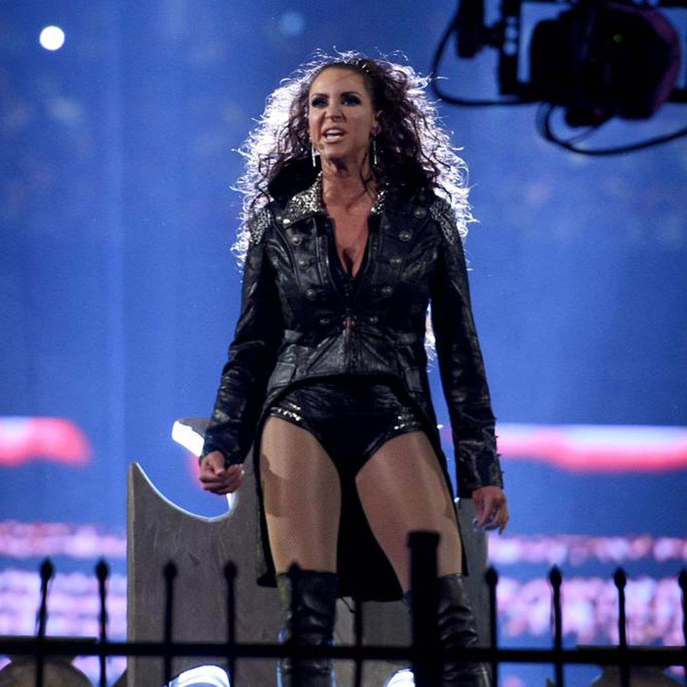 andrea mancilla recommends stephanie mcmahon in leather pic