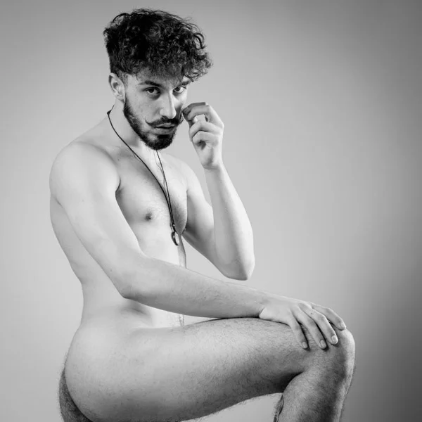 nude male model pose