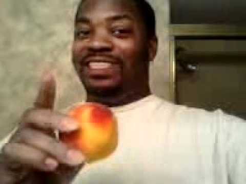 Man Eating A Peach eating blog