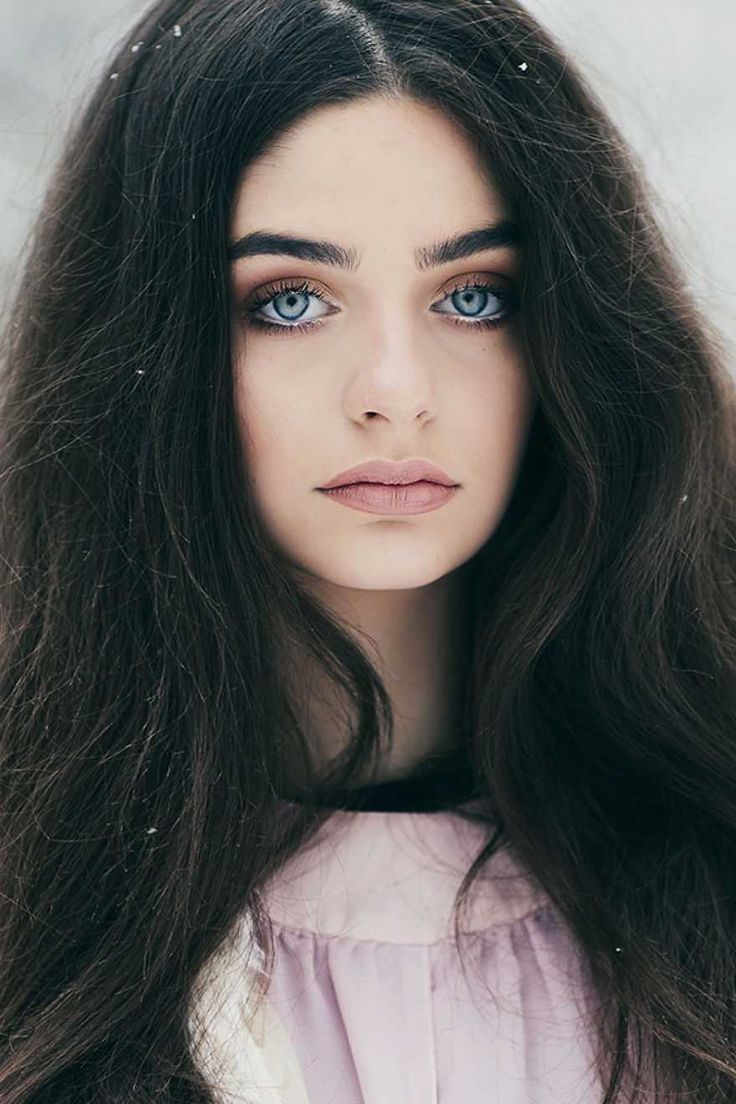 Best of Black hair blue eyes female