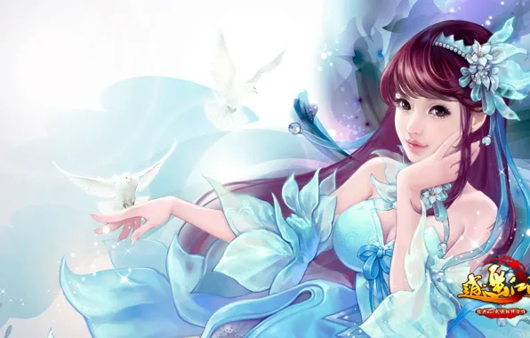 chinese cartoon girl wallpaper