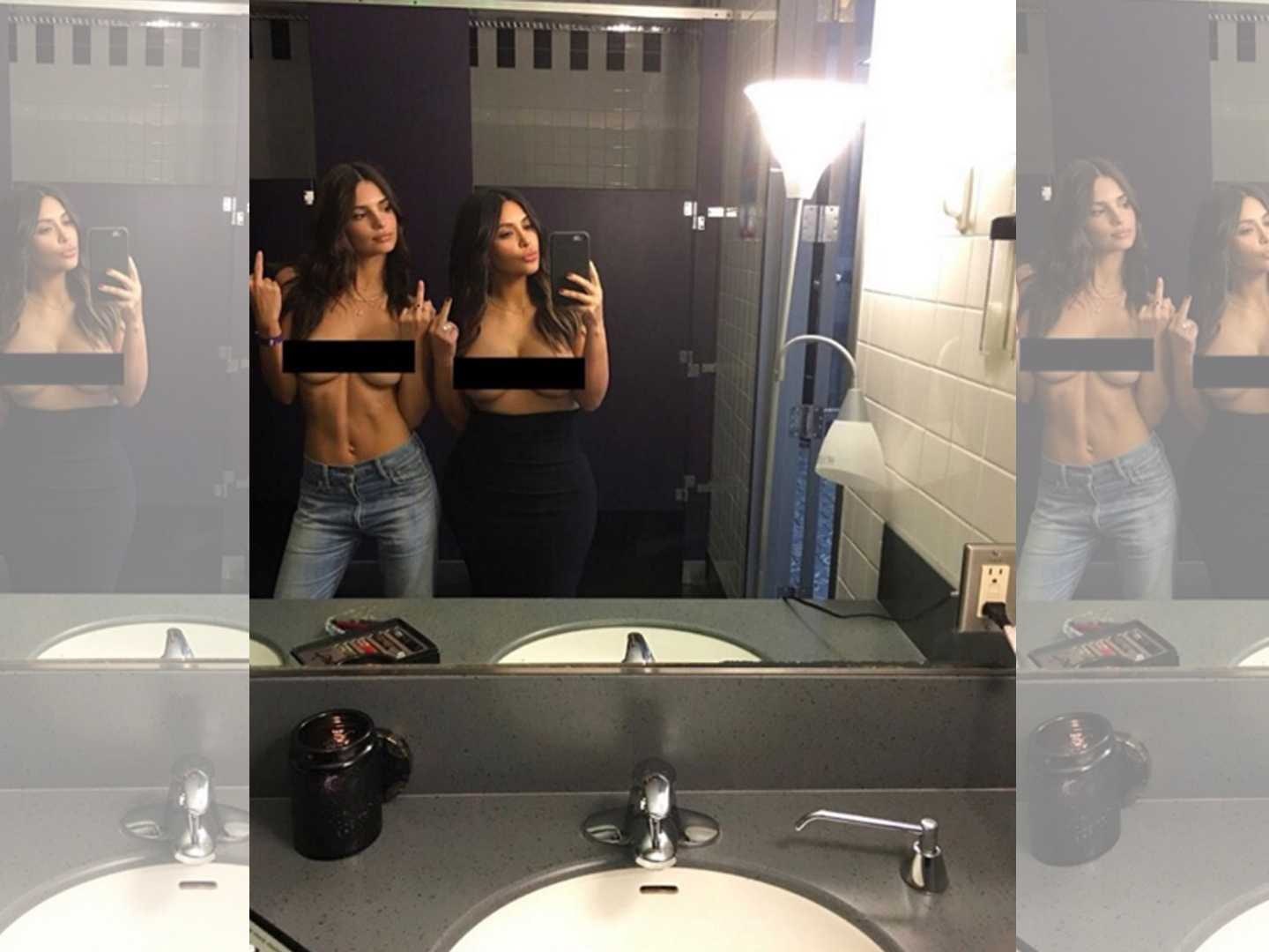 dayo adegoke recommends kim kardashian posts nude bathroom selfie pic