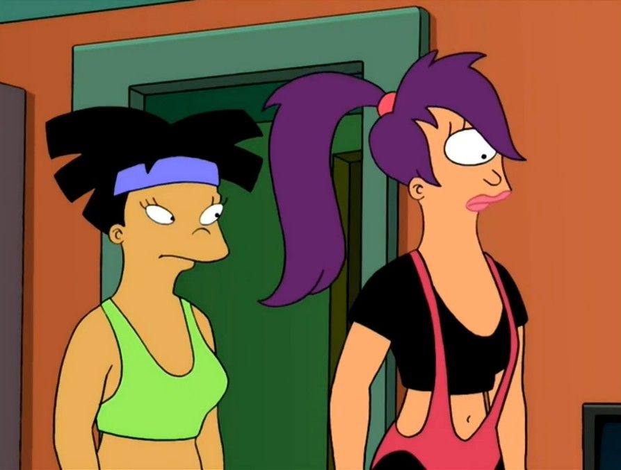 ann huskinson recommends futurama leela and amy pic