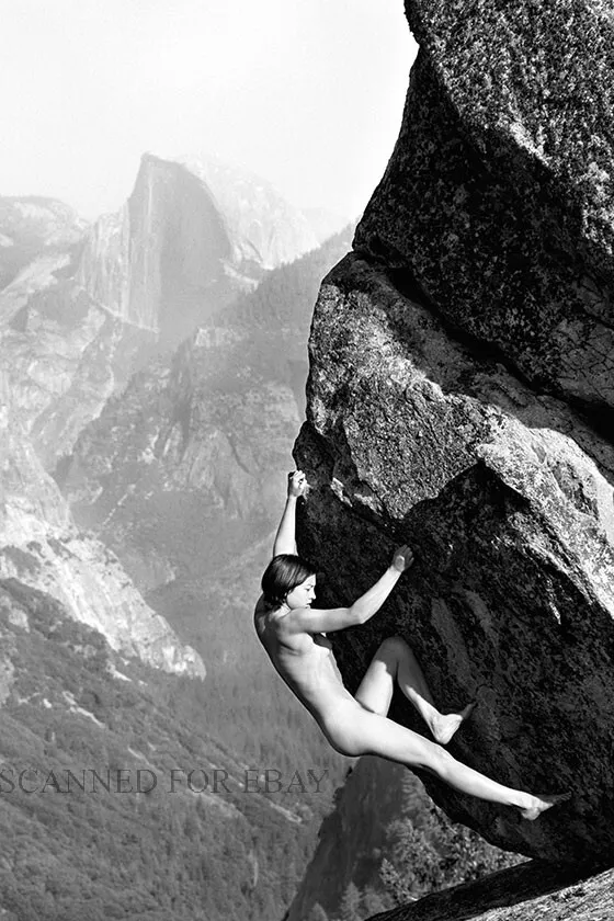 nude rock climbing