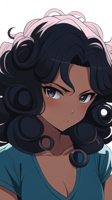crystal raney recommends curly hair anime girl pic
