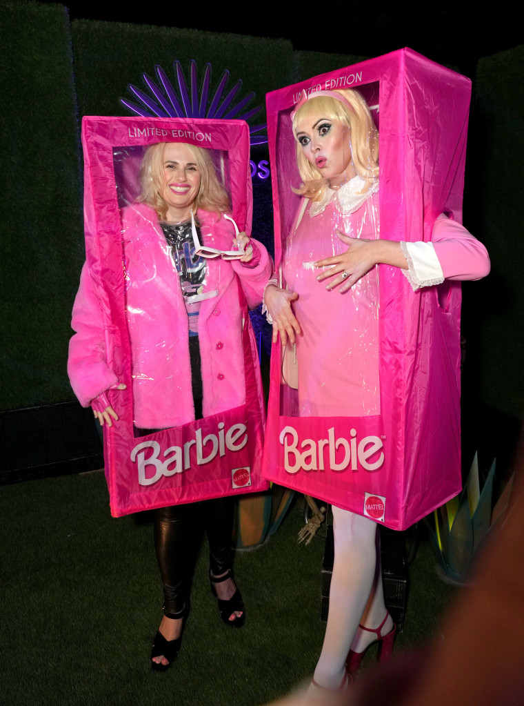 blonde and brunette costumes