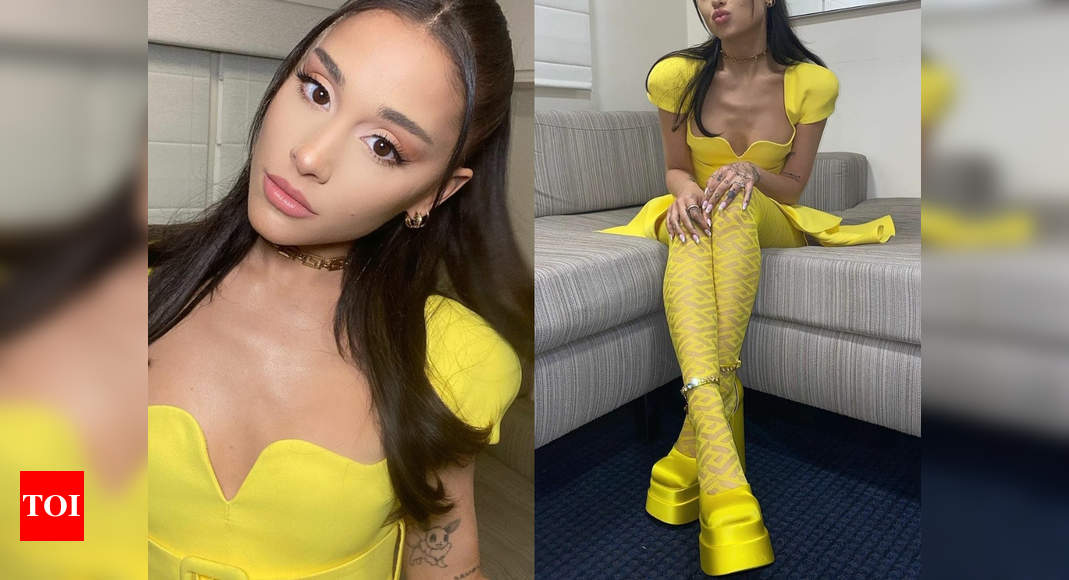 andrea simic recommends Ariana Grande Yellow Dress