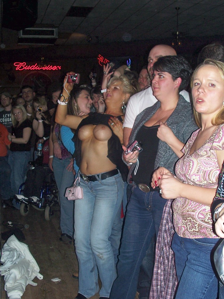 flashing at a concert