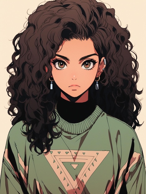 avin sundar add photo anime female curly hair