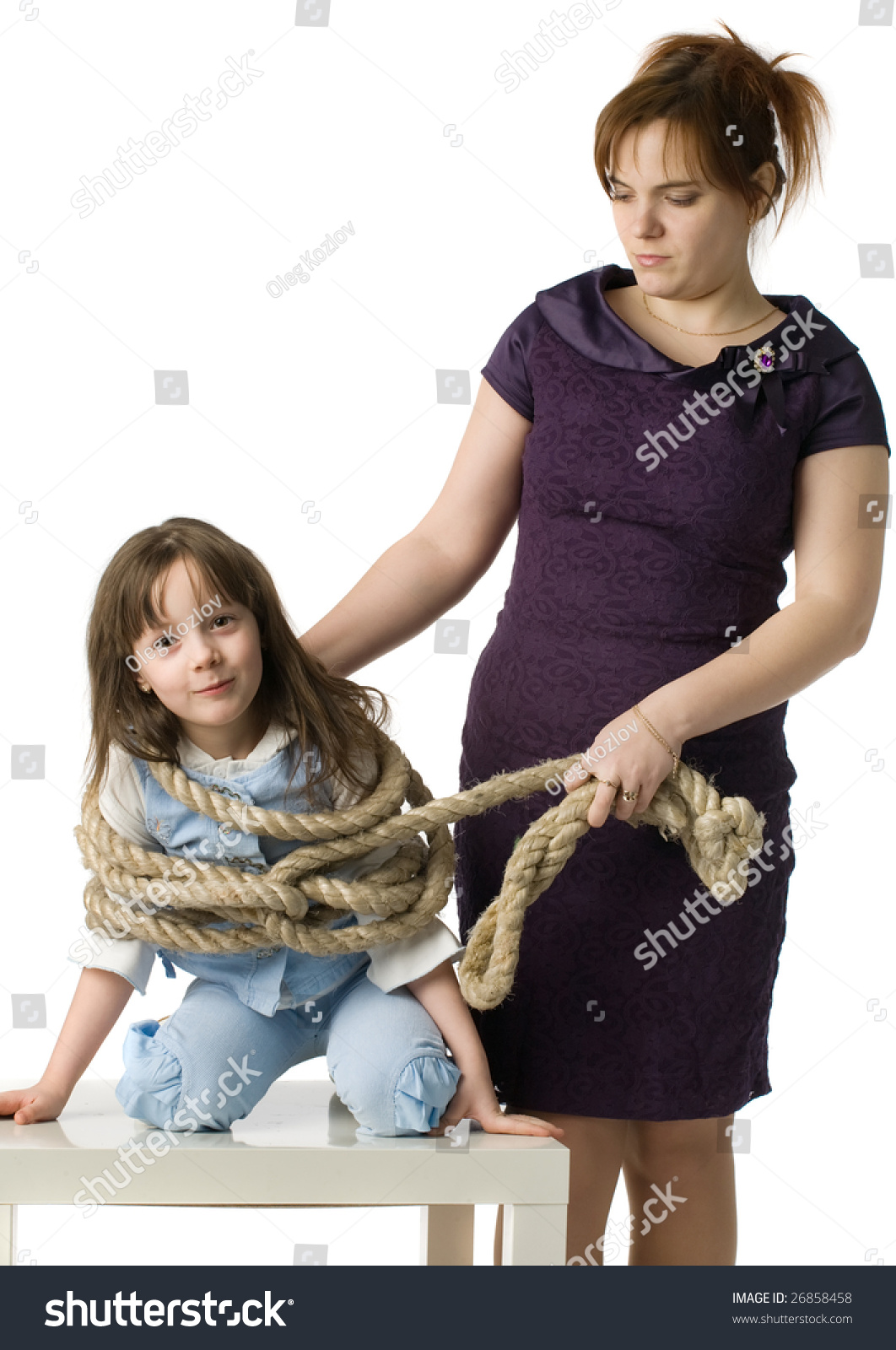 mother daughter tied up