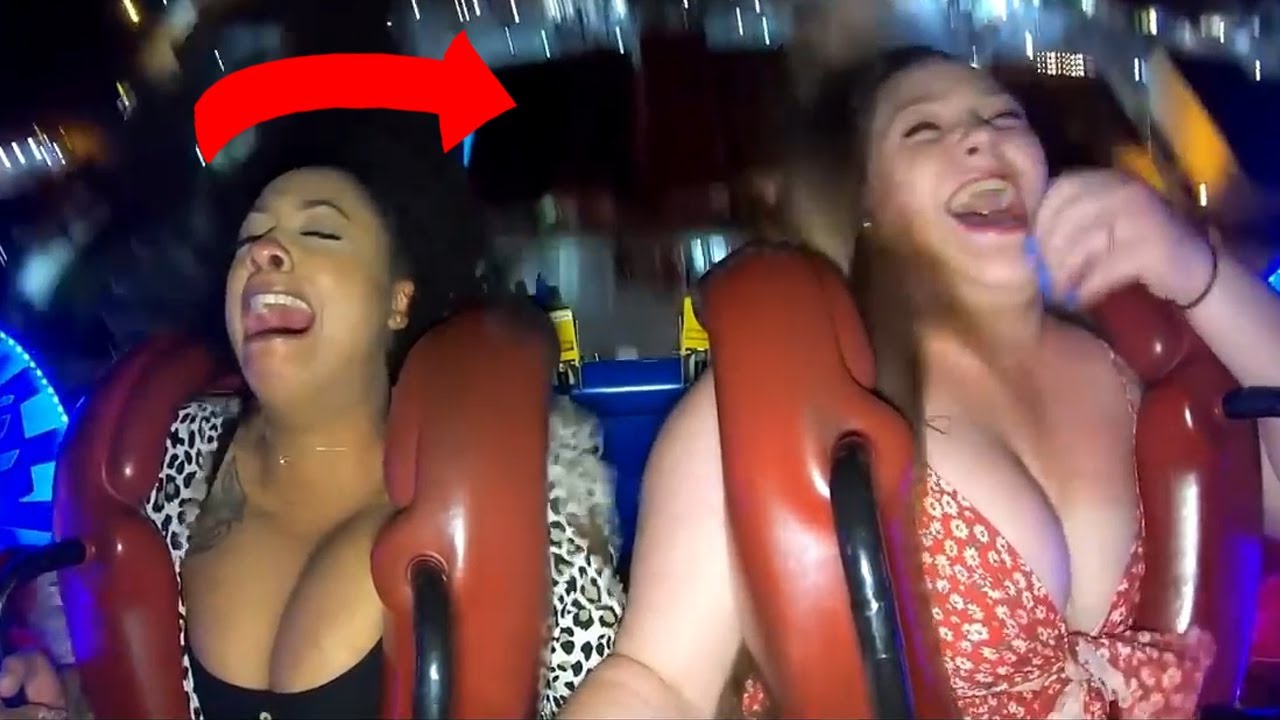 aron wright add photo boobs pop out on sling shot ride