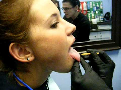 video of tongue piercing
