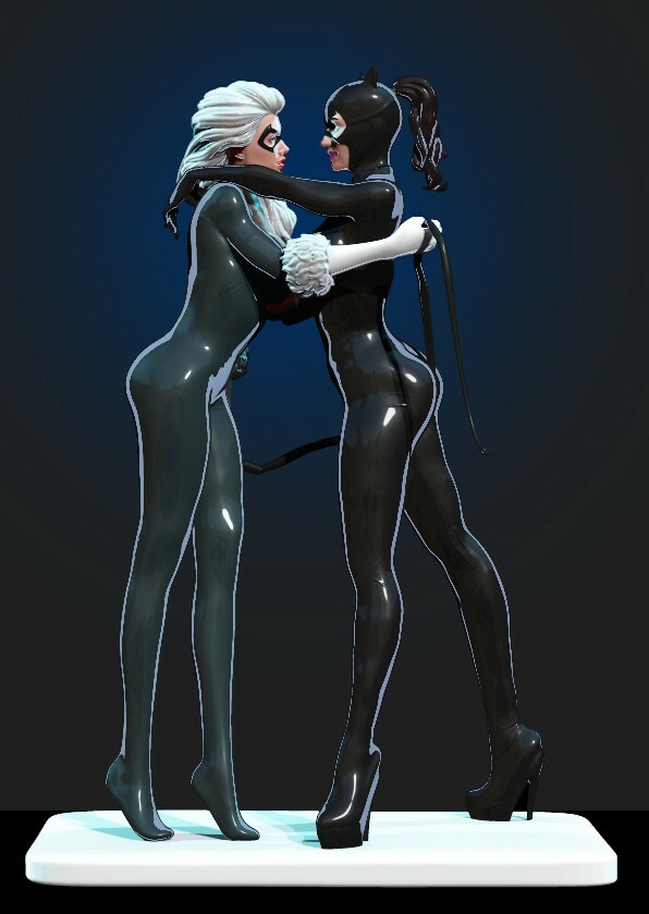 Best of Sexy catwoman and black cat