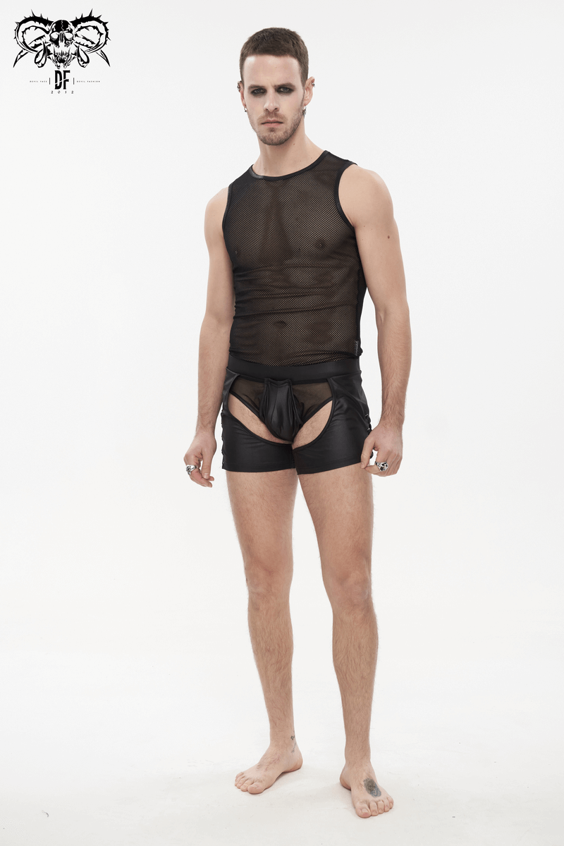 men in see thru underwear