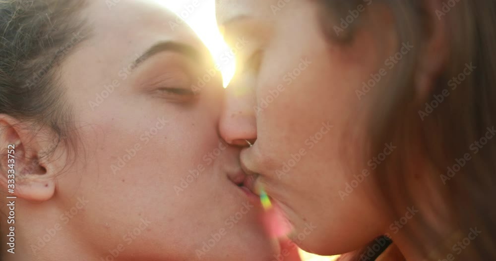 woman kissing woman video