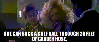 cheryl brittain add photo suck a golf ball through a garden hose