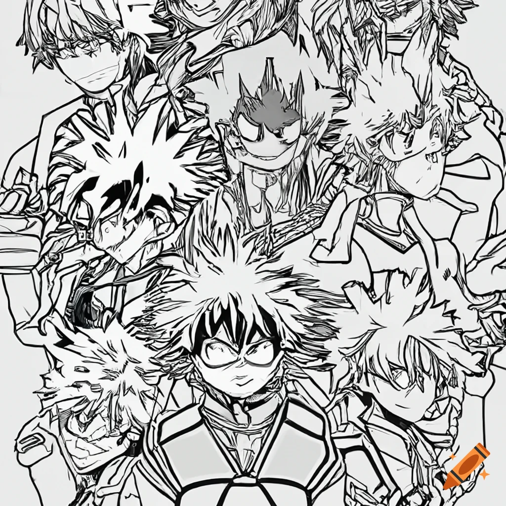 antony bullough add my hero academia black and white images photo