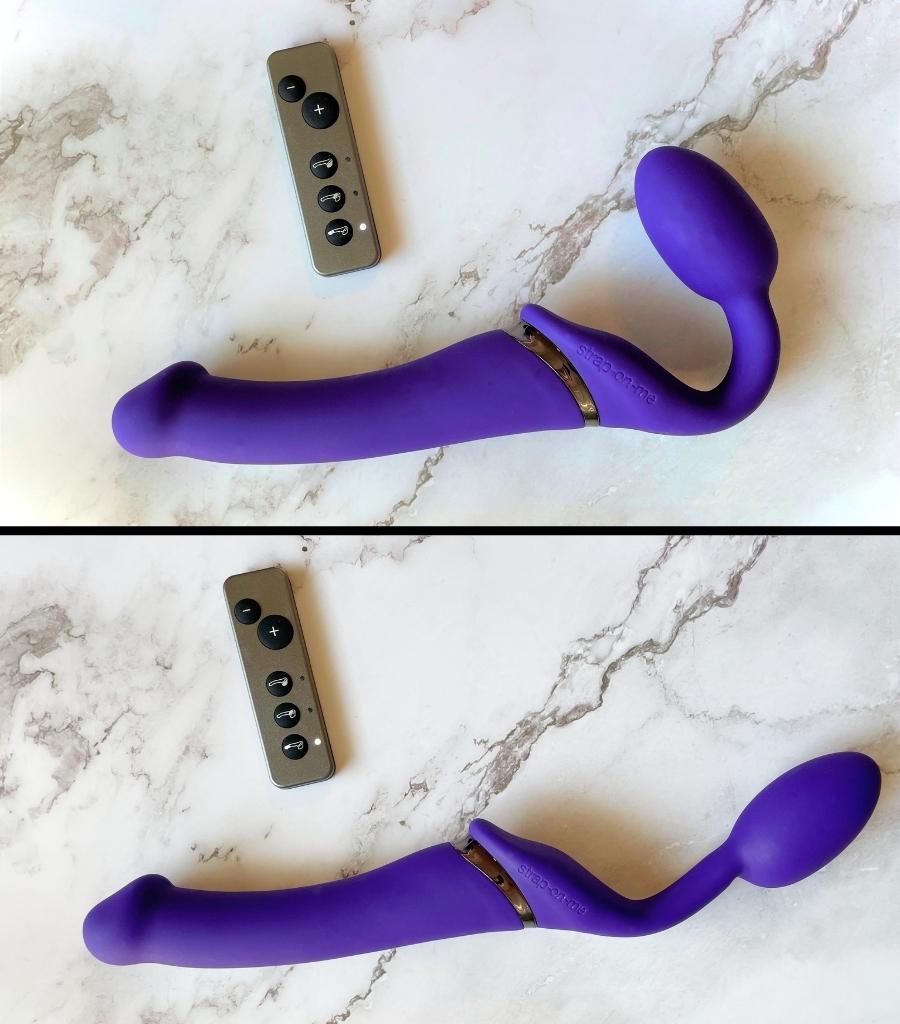 Double Ended Vibrating Strapon gag pain