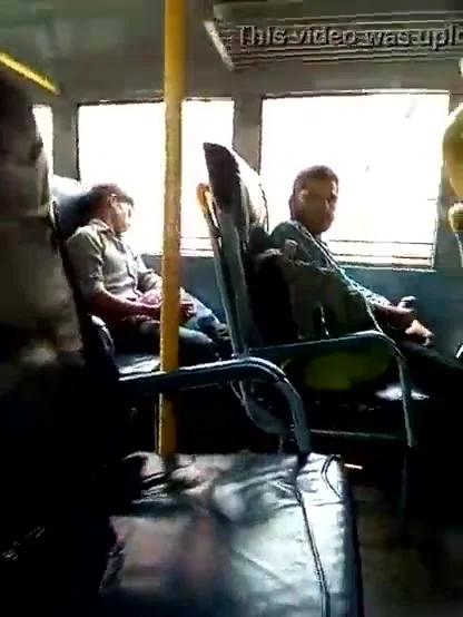 guy jacking off on bus