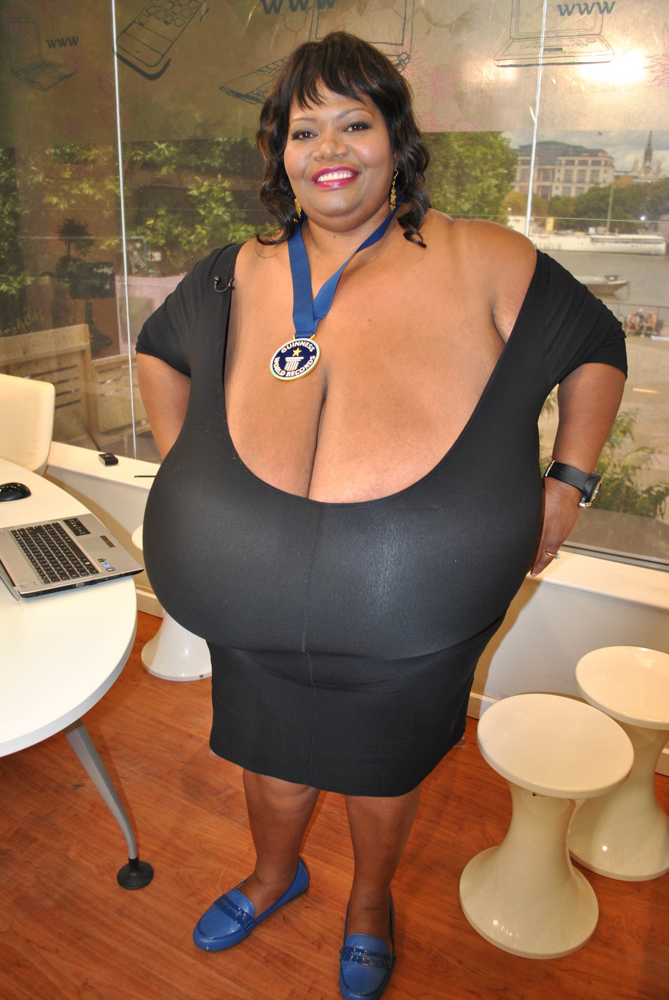 angie coleman jackson add largest boobs on record photo