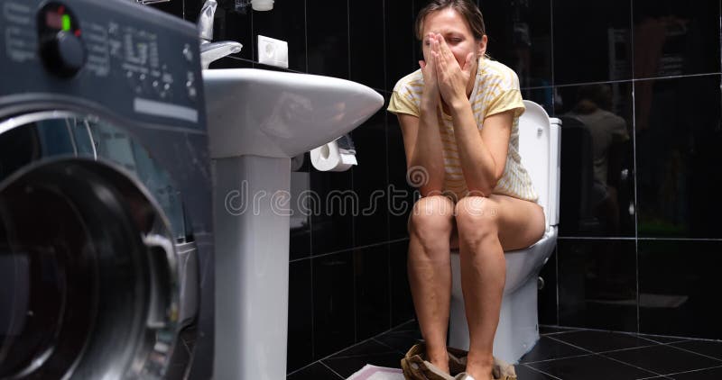 hot woman on toilet