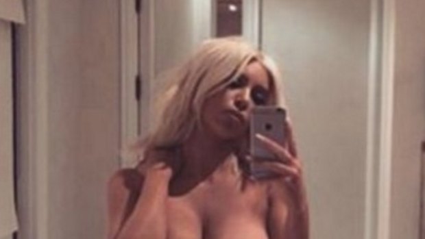 Best of Kim kardashian blonde naked