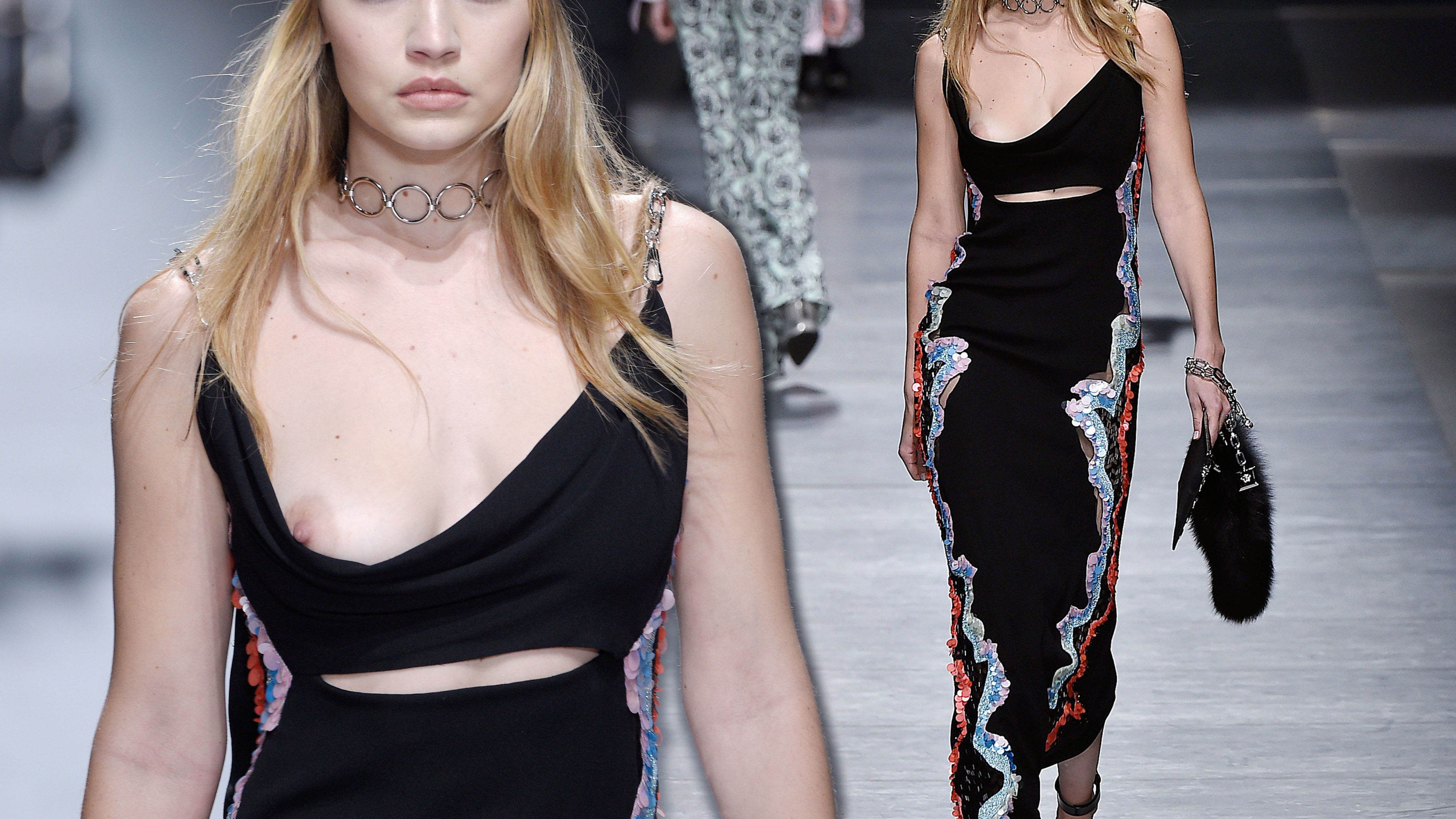 douglas dumas recommends Gigi Hadid Nip Slip Versace