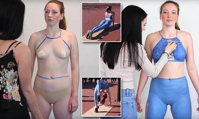 alyssa spiller share public nude body painting photos