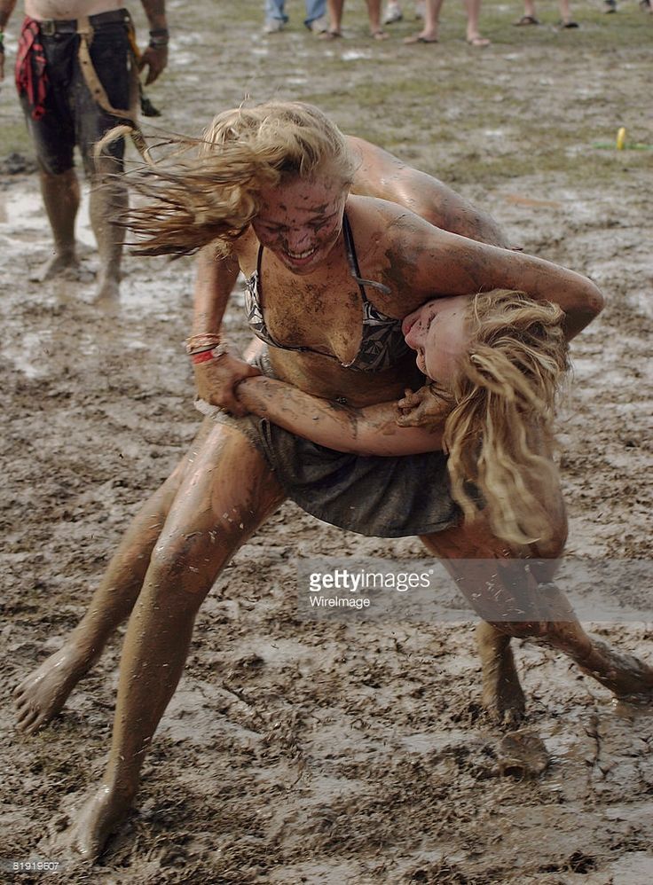 girl mud wrestle