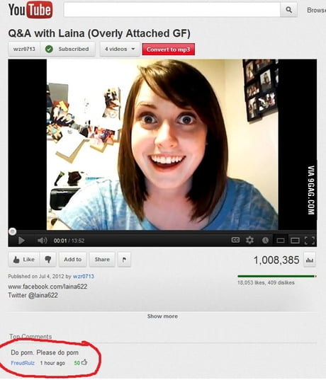 Overly Attached Girlfriend Porn missionary position