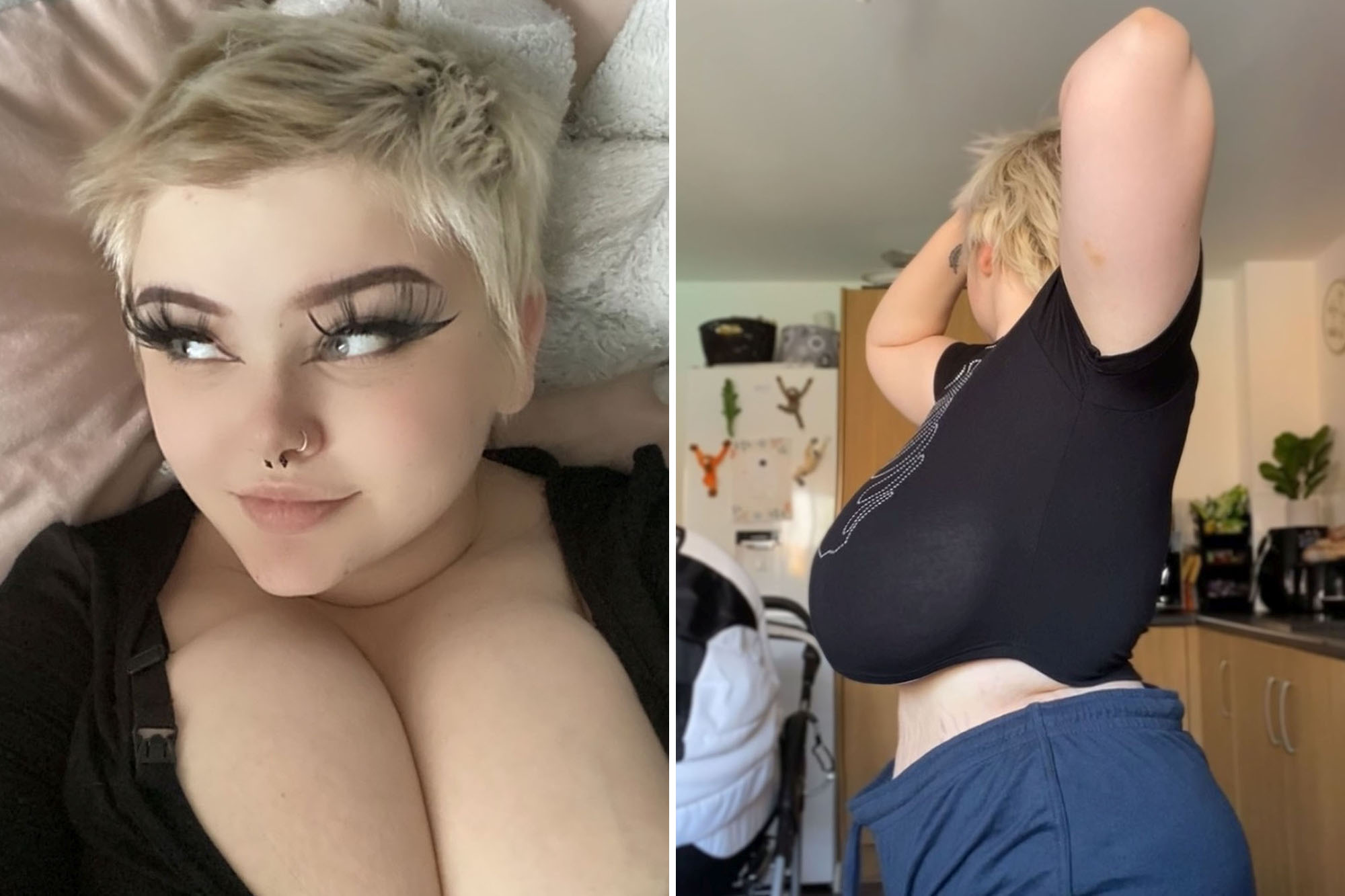 huge boobs in bed