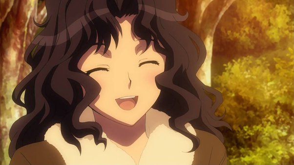 curly hair anime girl