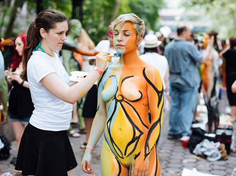 aaron roseman recommends public nude body painting pic