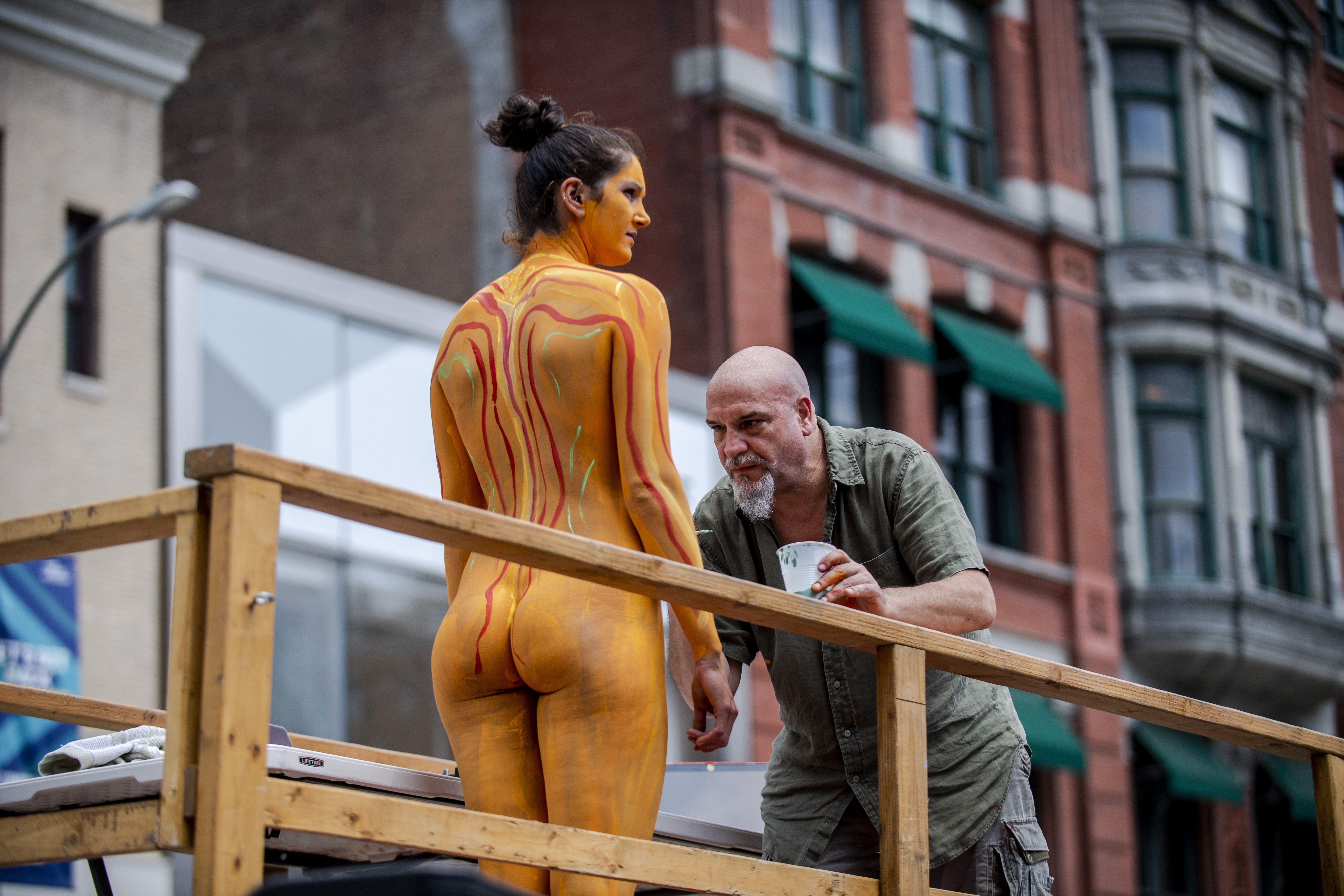 alaina hutchinson recommends public nude body painting pic