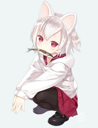 cherie calhoun recommends Cute Neko Girl With White Hair