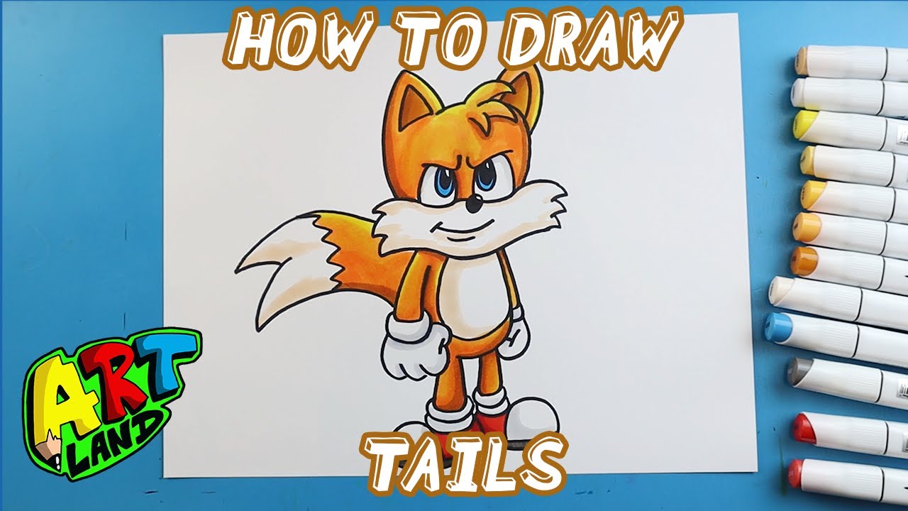 how to draw tails the fox