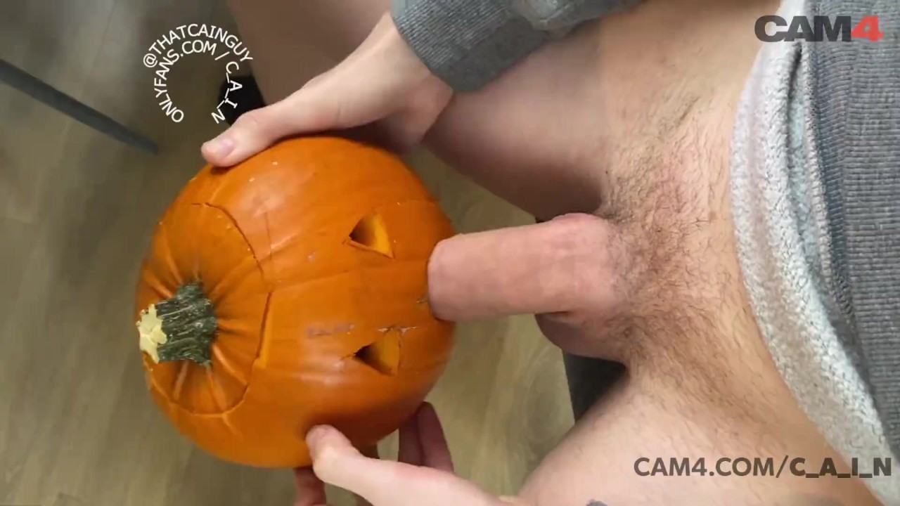 guy fucking a pumpkin
