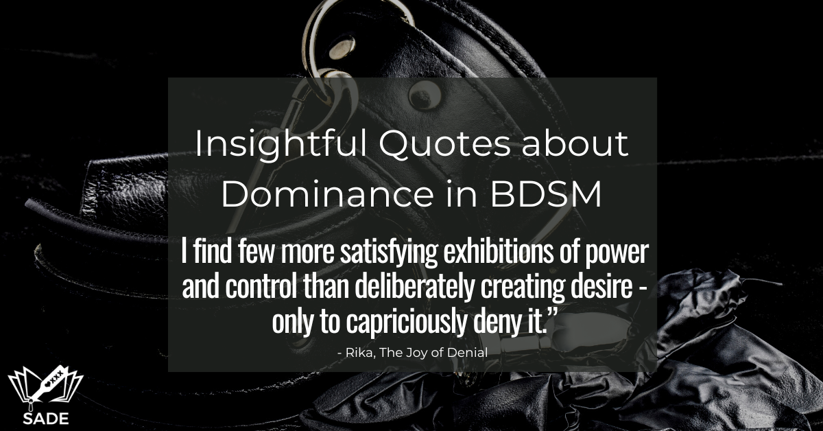 alishba anam recommends Dominance And Submission Quotes
