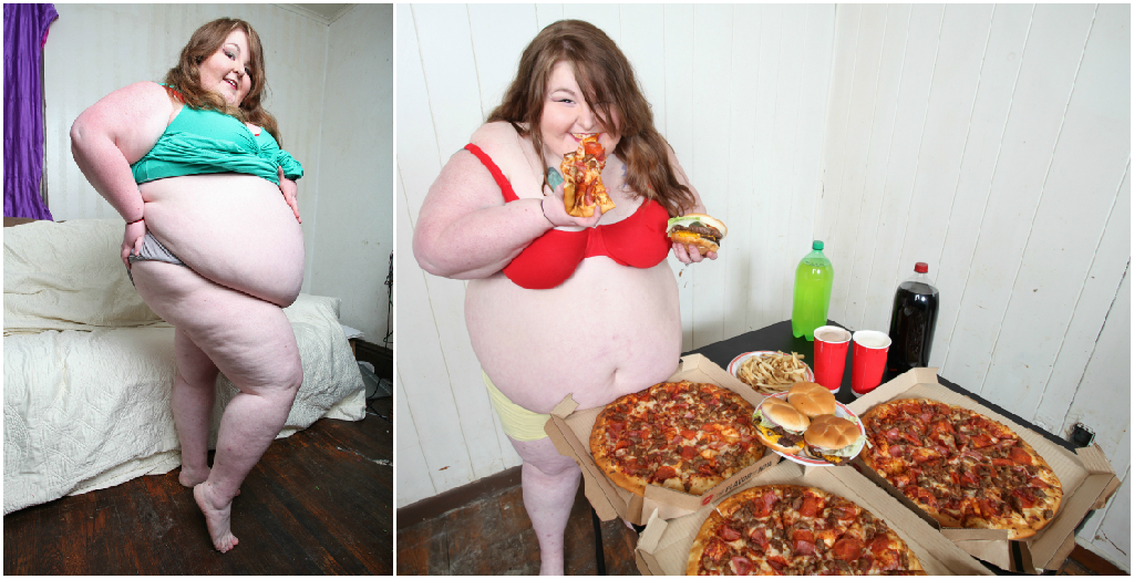 Best of Fat lady eating pizza