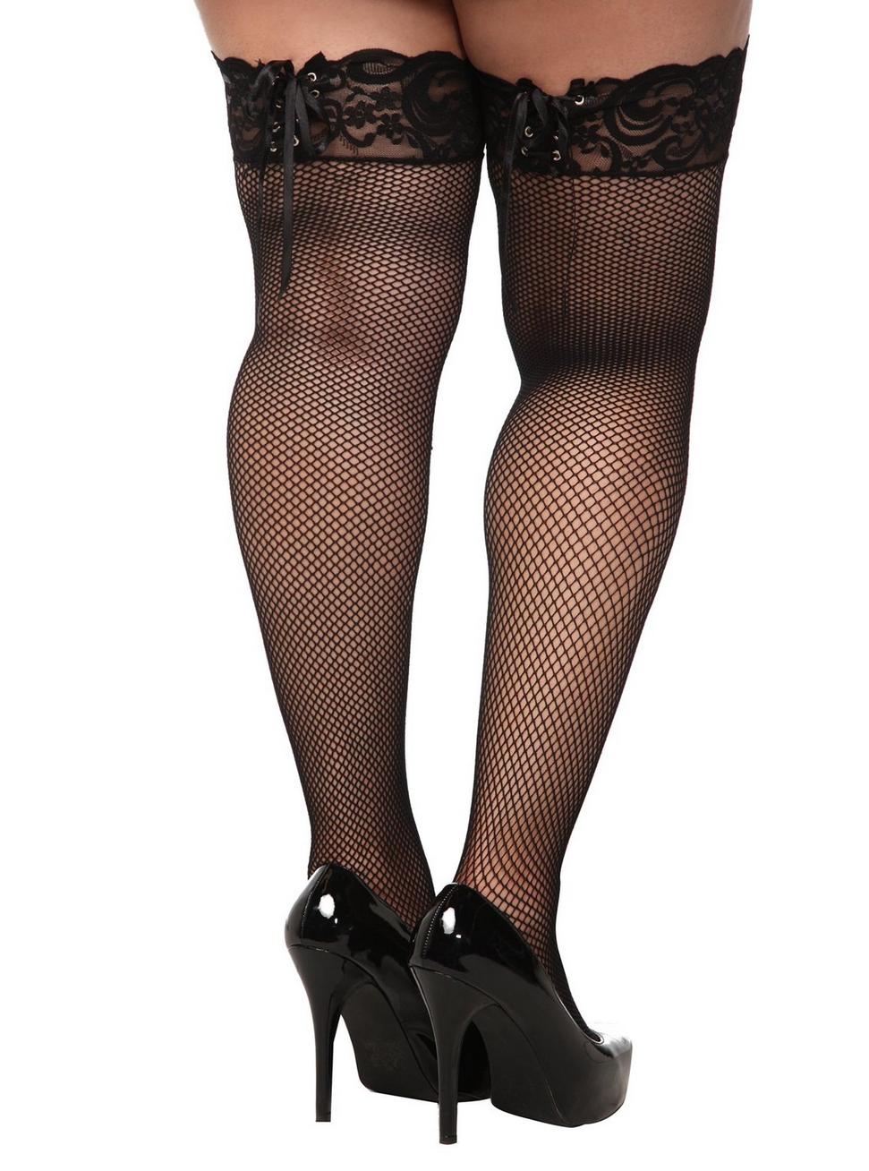 bruce litaker recommends plus size fishnet thigh high stockings pic