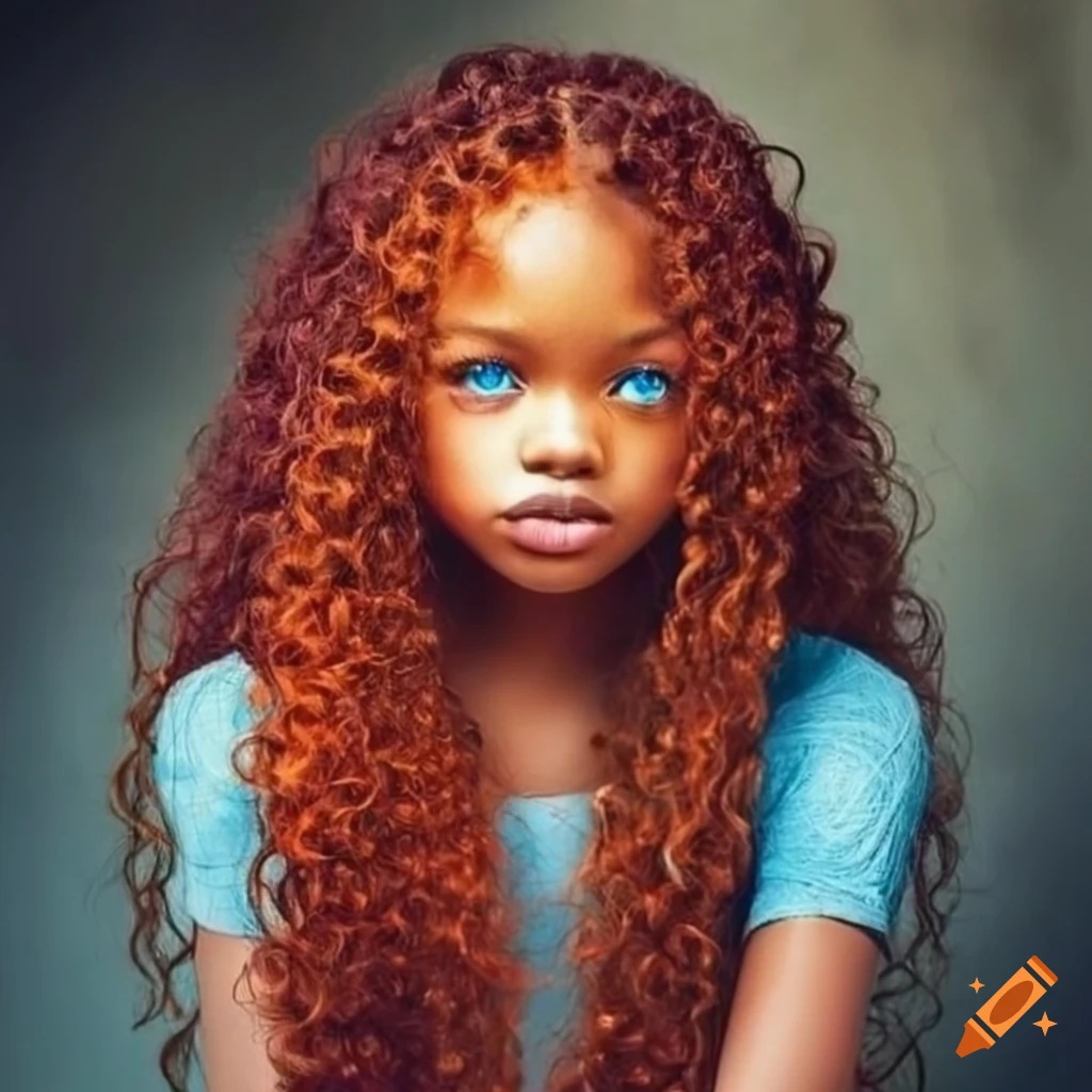 red haired girl with blue eyes