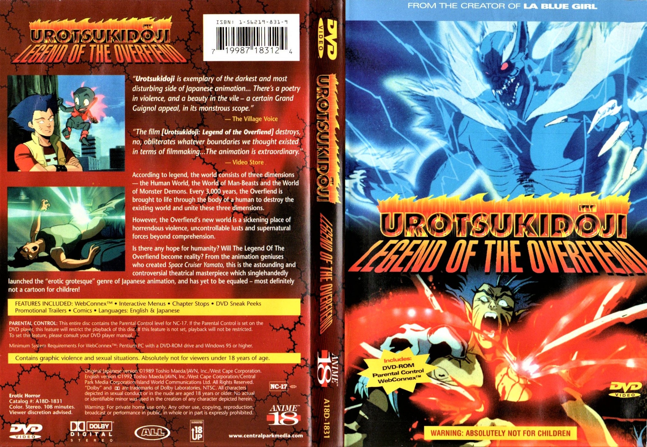 brent a davies recommends Urotsukidoji Legend Of The Overfiend Uncut