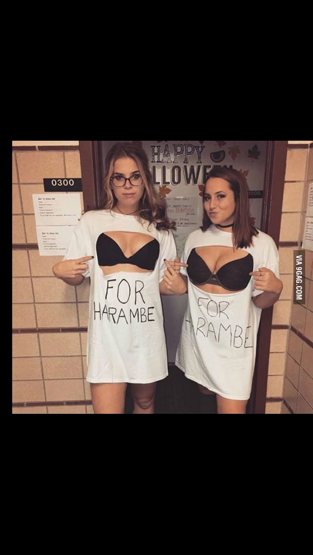 dev parashar share tits out for harambe halloween costume photos