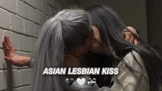 Asian Lesbian Deep Kissing sister dildo